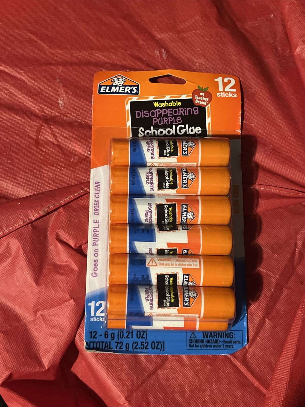 Elmer's Disappearing Purple School Glue Sticks, Washable, 7